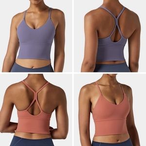 2 pack - In My Feels Crisscross Cut Out Cropped Cami Bra Top